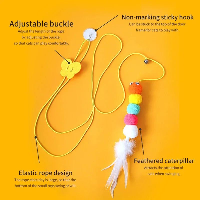 Self-Play Hanging Cat Teaser Wand Toy