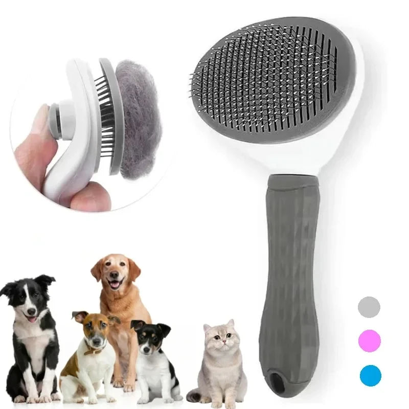 3-in-1 Self-Cleaning Pet Grooming Comb