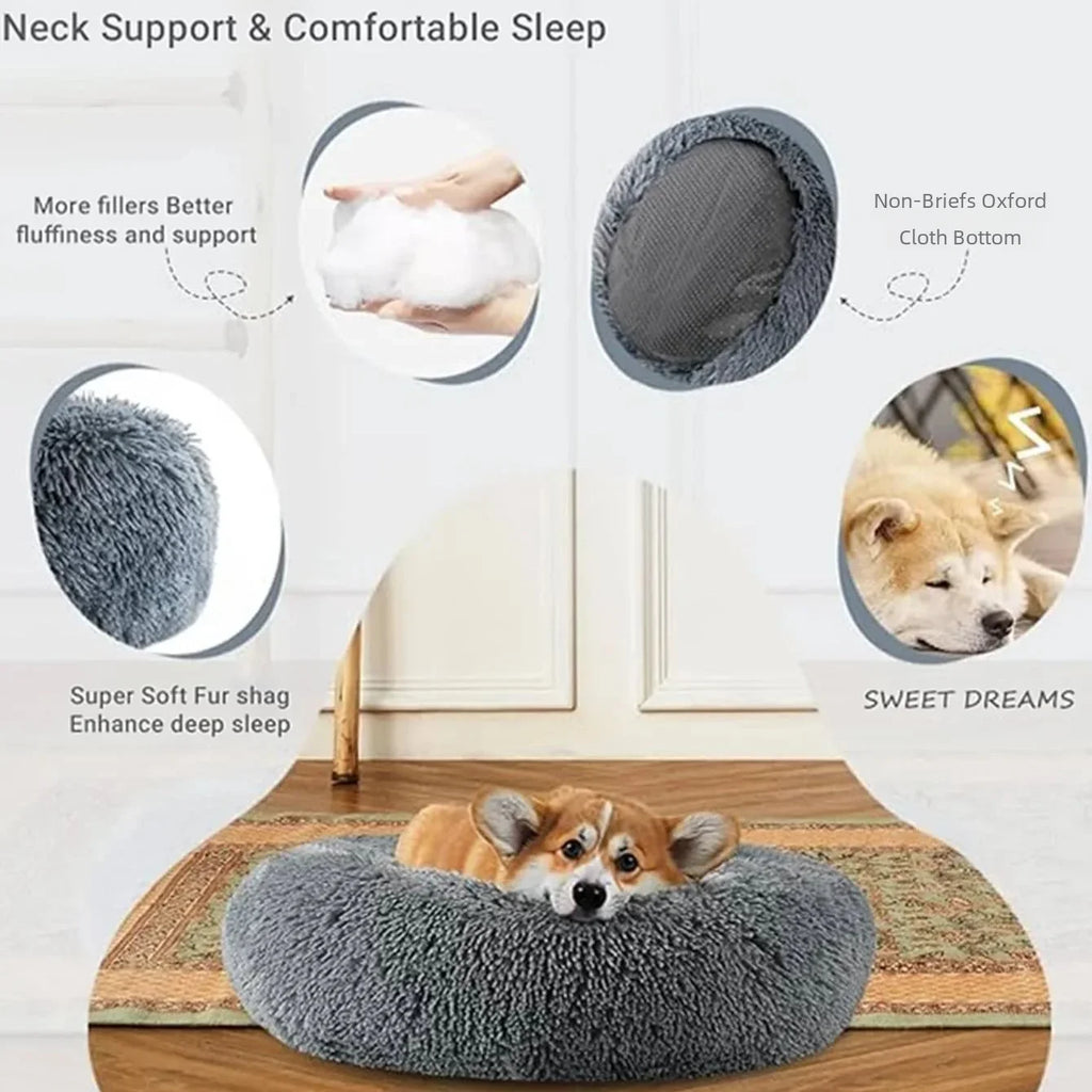Calming Donut Pet Bed — Dogs & Cats