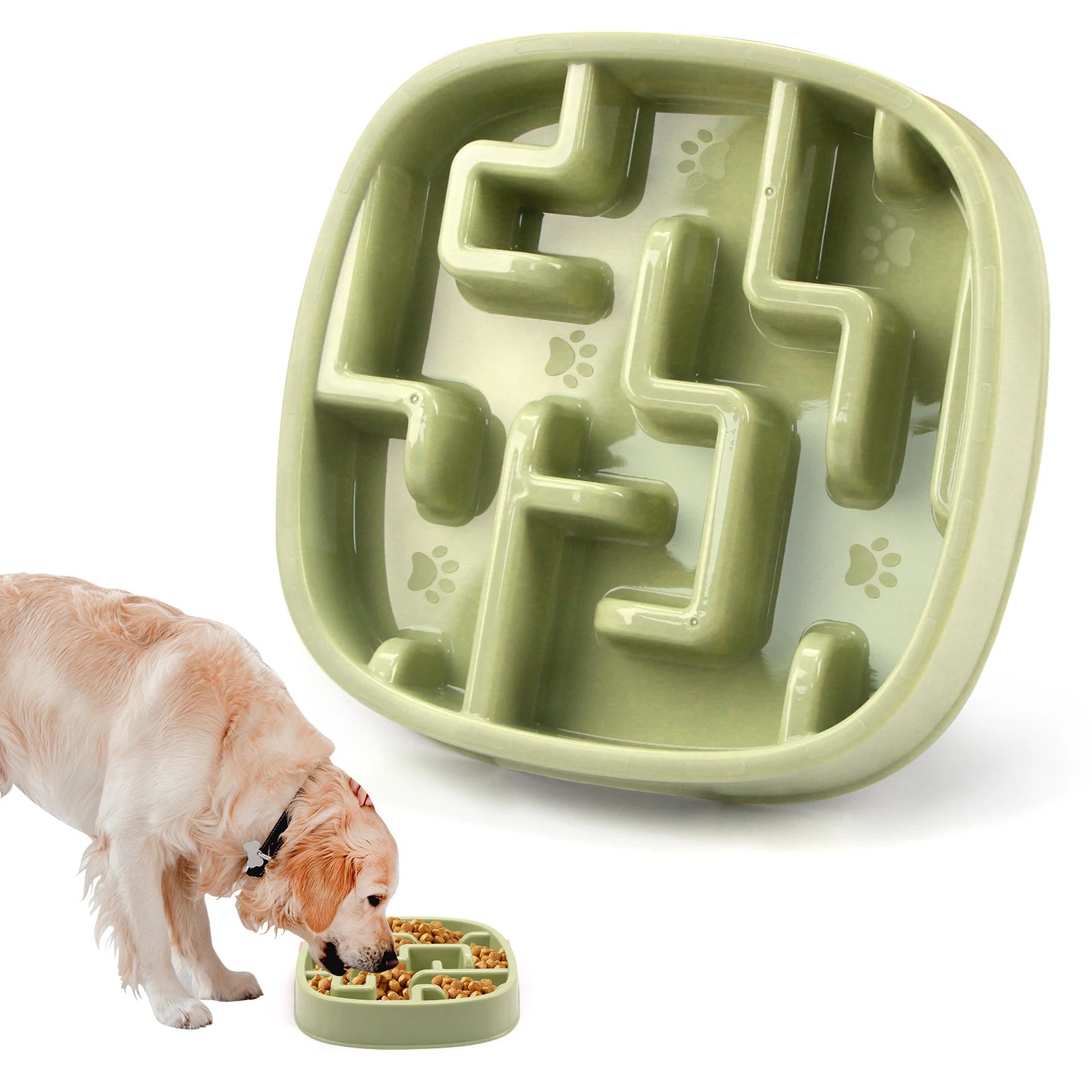 Anti-Gulp Slow Feeder Dog Bowl