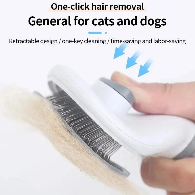 3-in-1 Self-Cleaning Pet Grooming Comb