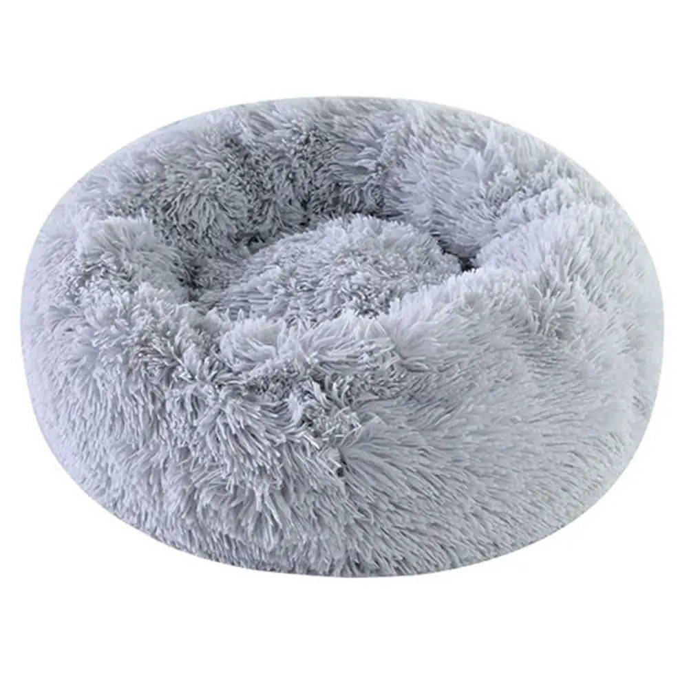 Faux Fur Calming Round Pet Bed — Washable