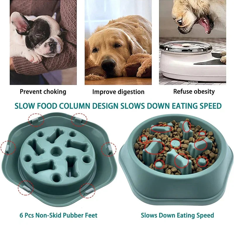 Puzzle Slow Feeder Dog Bowl — Anti-Choke