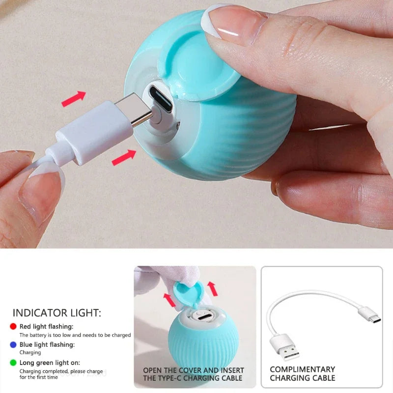 Electronic Auto-Rolling Cat Ball Toy