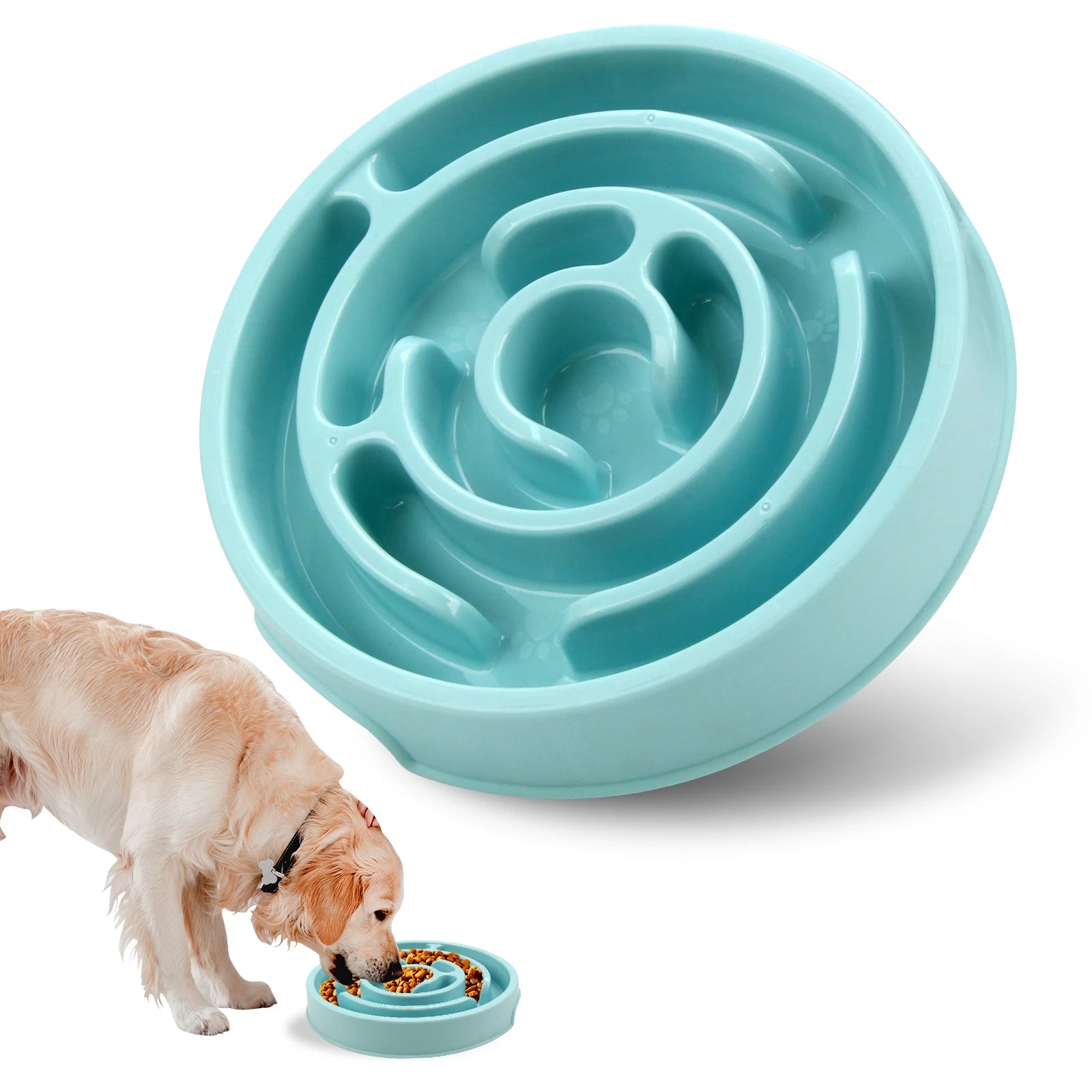Anti-Gulp Slow Feeder Dog Bowl